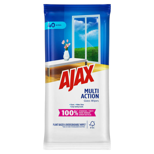 Ajax Wipes Multi Action Glas - 40-Pack